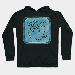 Funny Blue Halloween Cat Hoodie